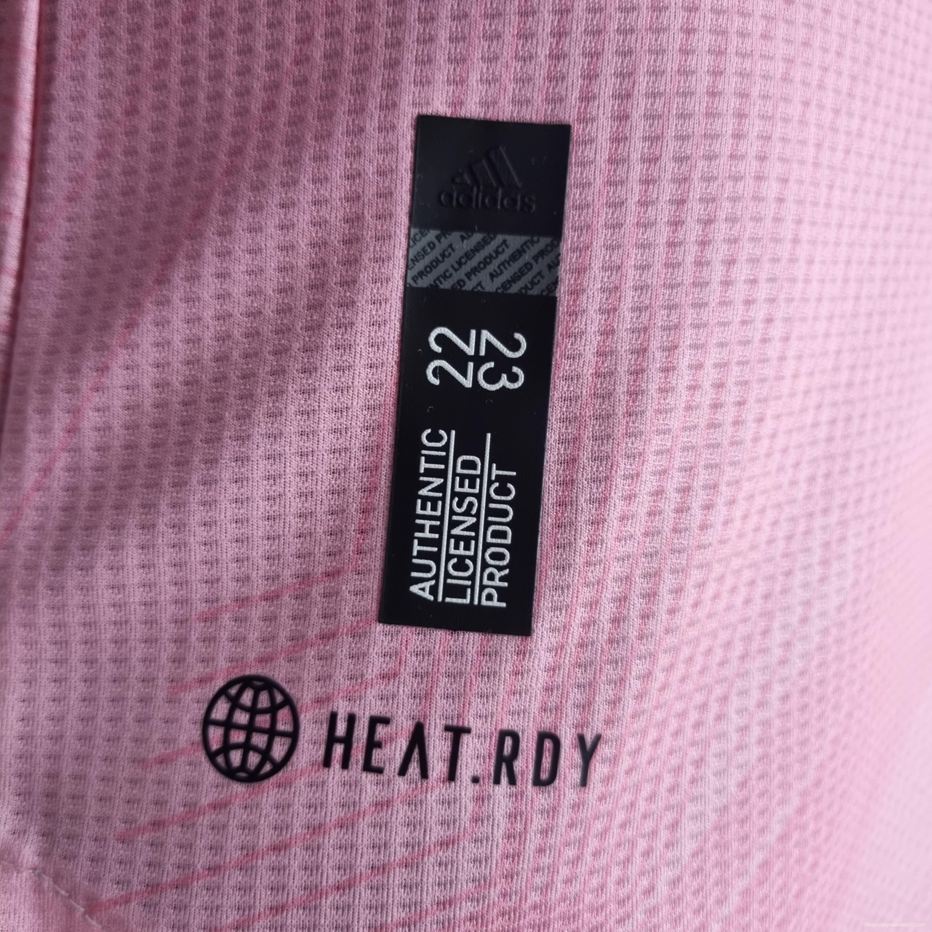 2022 player version Real Madrid Y3 Edition Pink Soccer Jersey