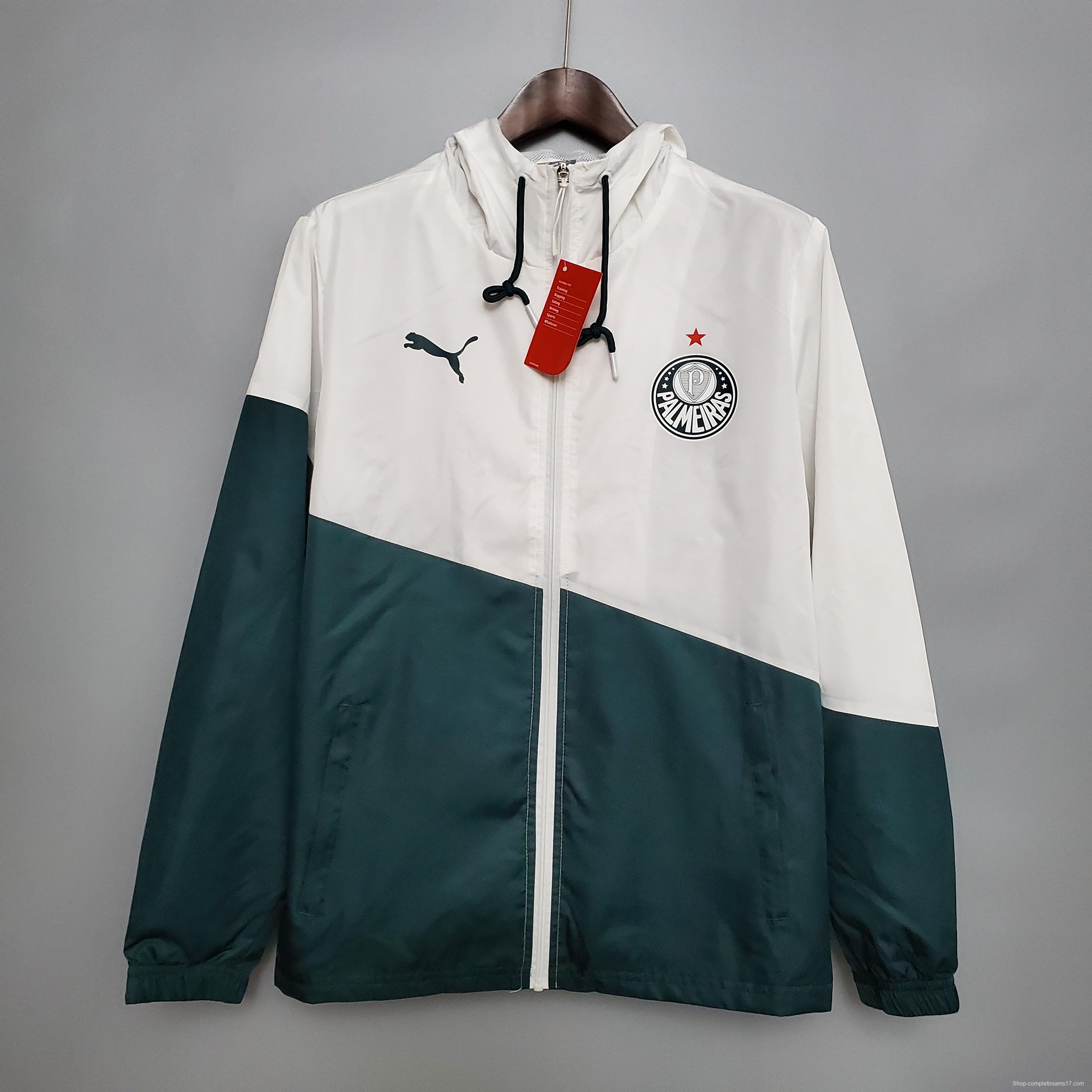 Windbreaker Palmeiras white and green Soccer Jersey