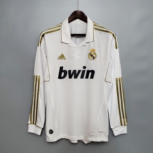 Retro Real Madrid 11/12 Long sleeve home Soccer Jersey