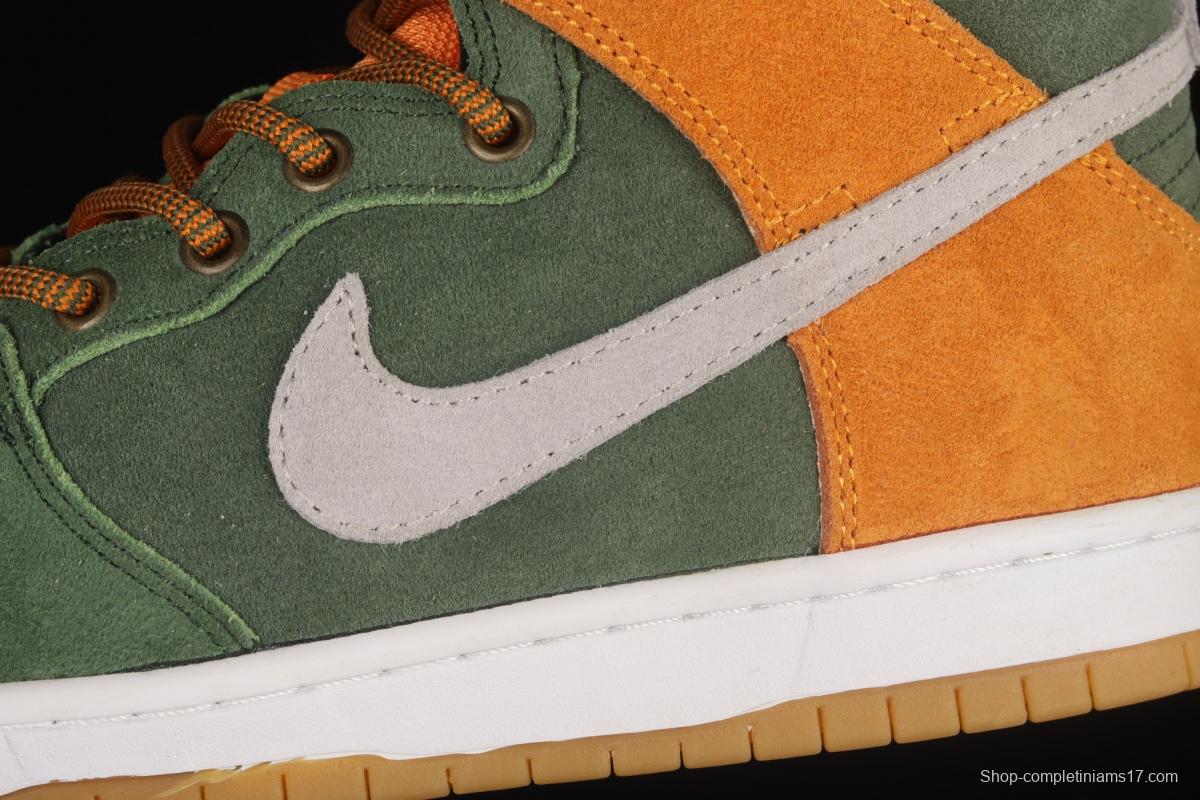 NIKE SB DUNK High Premium Homegrown autumn forest color SB buckle rebound fashion casual board shoes 839693-302