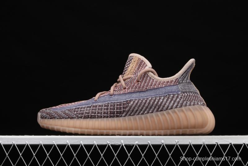 Adidasidas Yeezy Boost 350 V2 FAdidase H02795 Darth Coconut 350 second generation hollowed-out faded blue-brown matching BASF Boost original