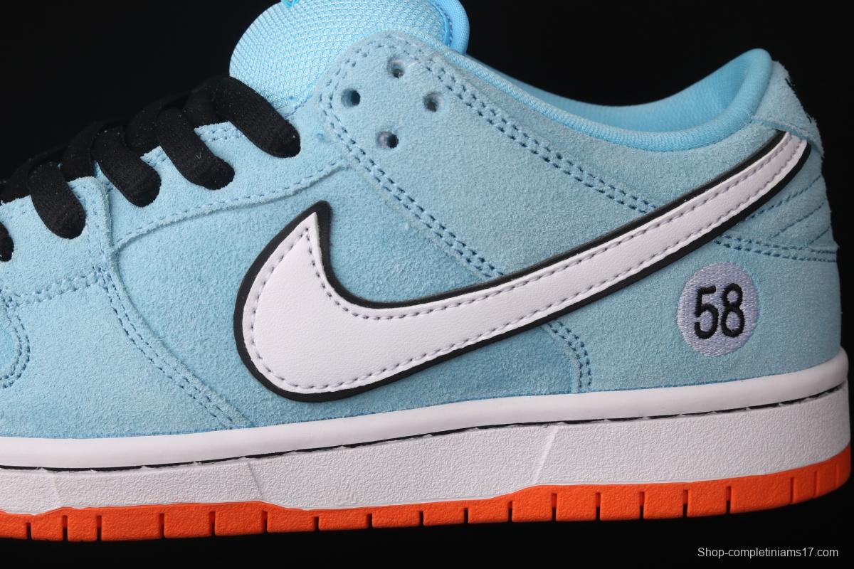 WE CLUB 58 x NIKE SB DUNK Low Pro Club 58 Gulf Slam Dunk Series low side leisure sports skateboard shoes BQ6817-401