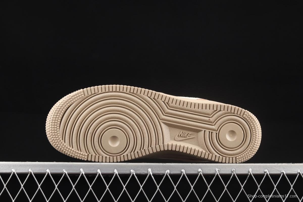 NIKE Air Force 1107Low white brown low-top casual board shoes BS8871-107,