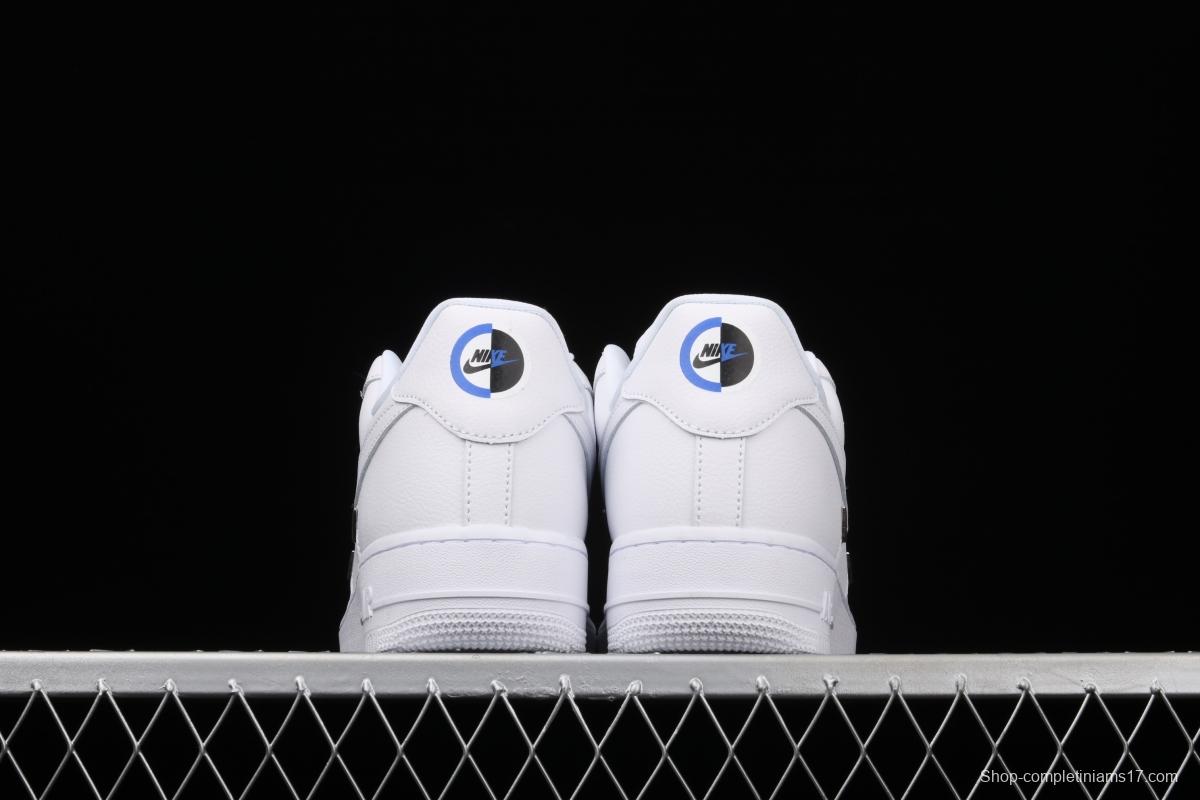 NIKE Air Force 11607 Low All white joint name small silver hook low-top casual board shoes CT1990-100