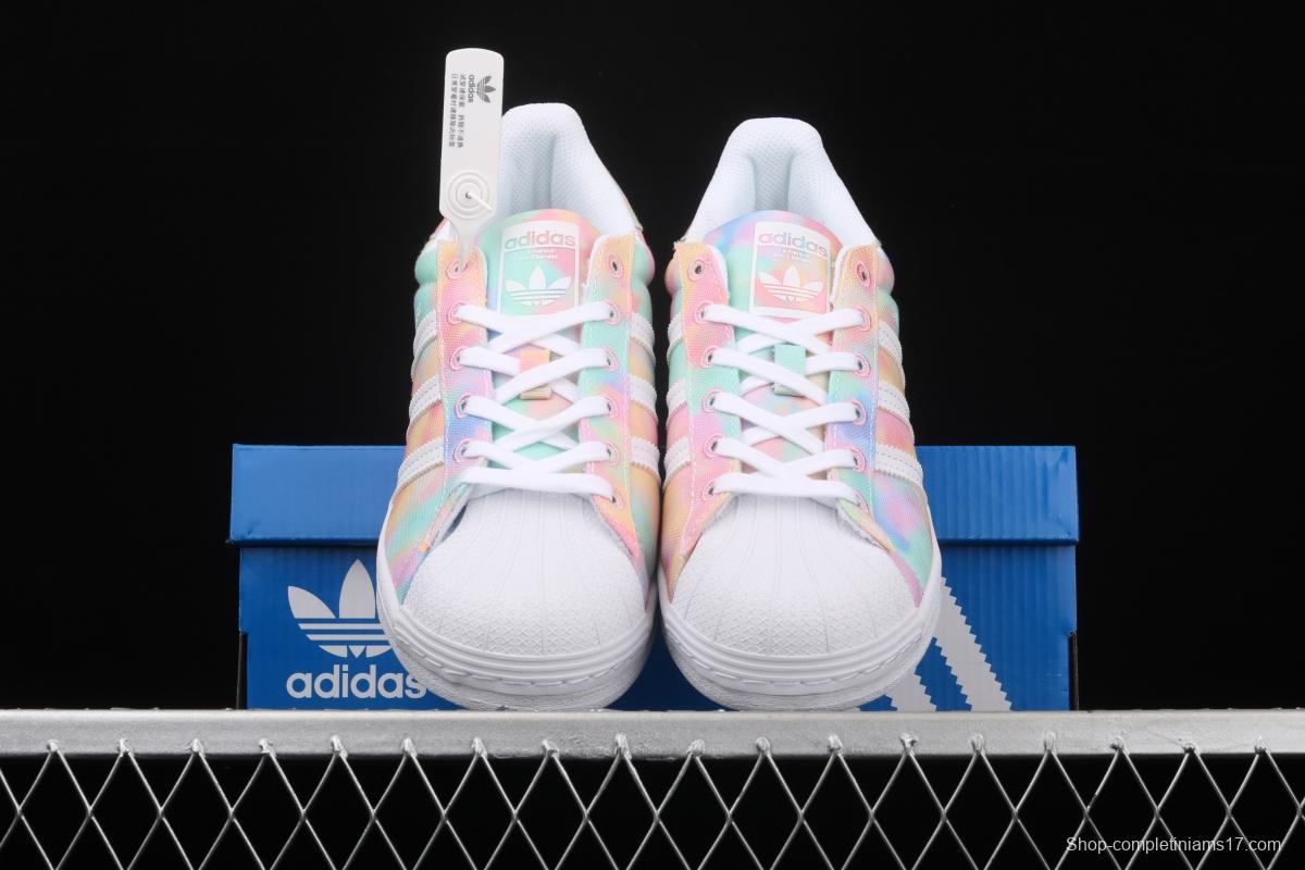 Adidas Superstar Originals Superstar FY1268 Rainbow 3D painted Shell head Classic Leisure Sports Board shoes