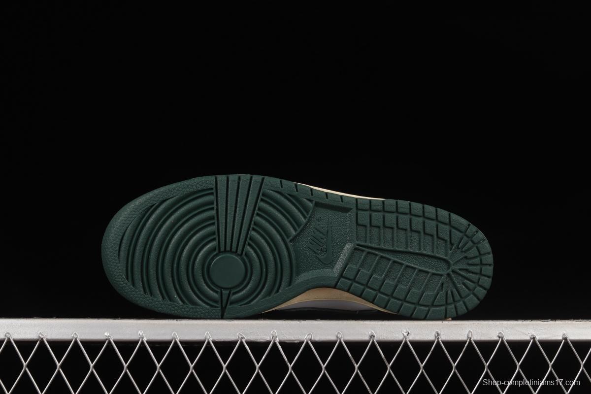 NIKE SB DUNK Low Vintage Green Navy Green Distressed SB Buckle Backboard Fashion Casual Sneakers DQ8580-100