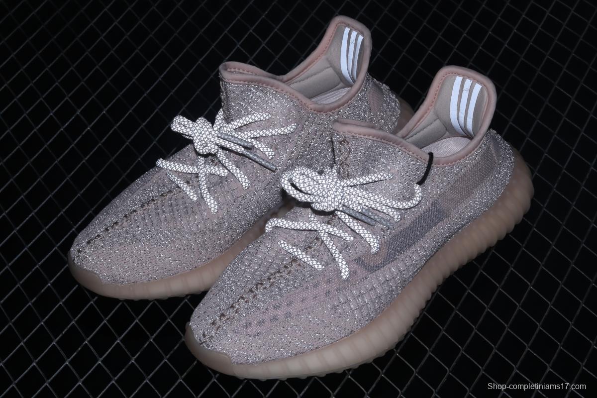 Adidas Yeezy 350 Boost V2 Synth FV5666 Darth Coconut 350 second generation silver powder hollowed out all over the sky BASF popcorn
