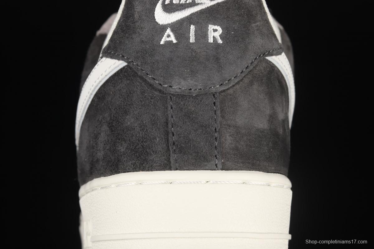 NIKE Air Force 11607 Low white and gray stitched suede color matching low-top casual board shoes DW0831-896