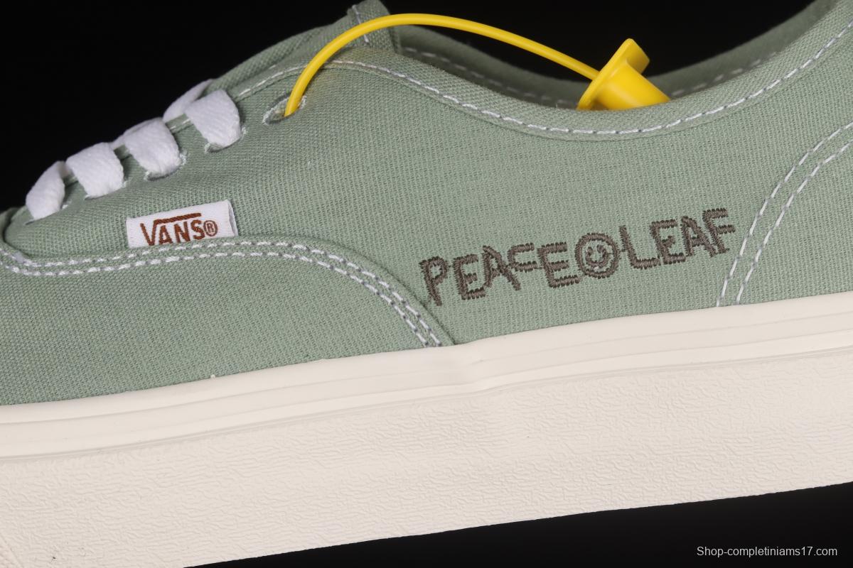 Vans Authentic Grey Green Fun Embroidered Pattern Low-Top Sneakers Sneakers VN0A5KRDAST