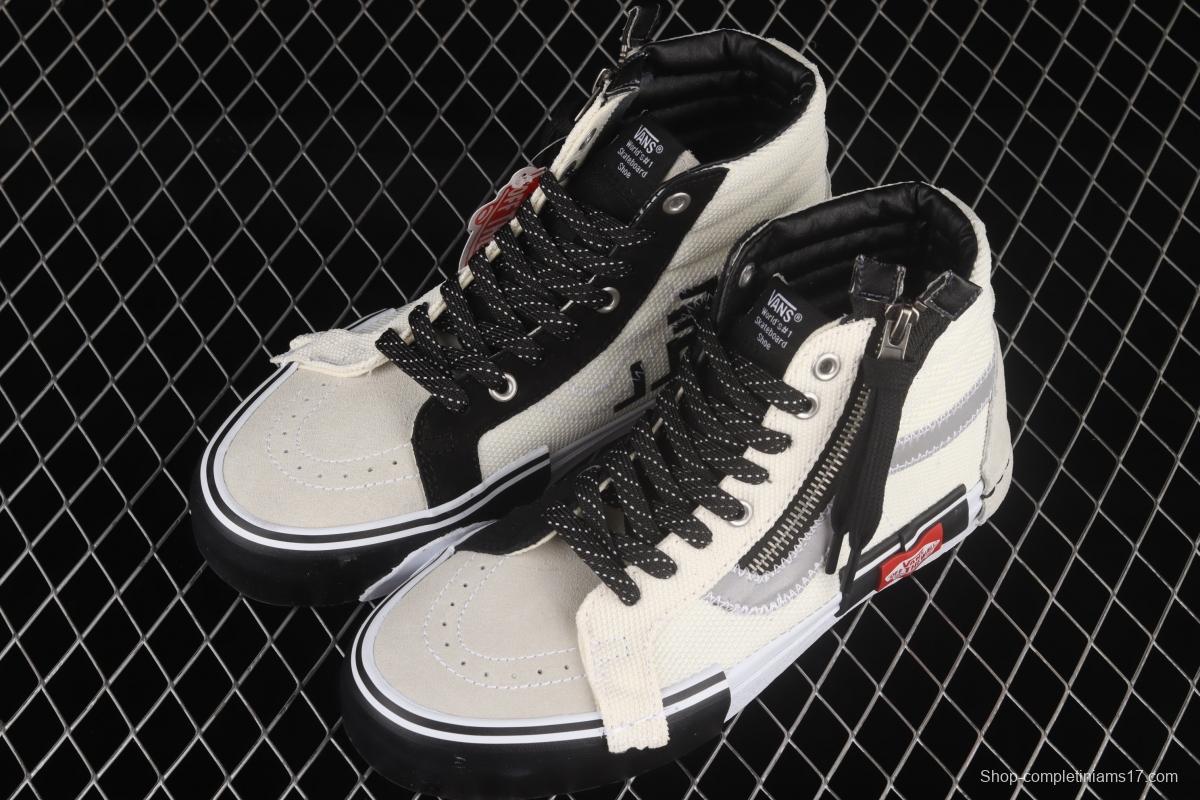 Vans Vault Sk8-Hi Reissue Ca deconstruction high top 3M reflective canvas vulcanized shoes VN0A3WM1TUU