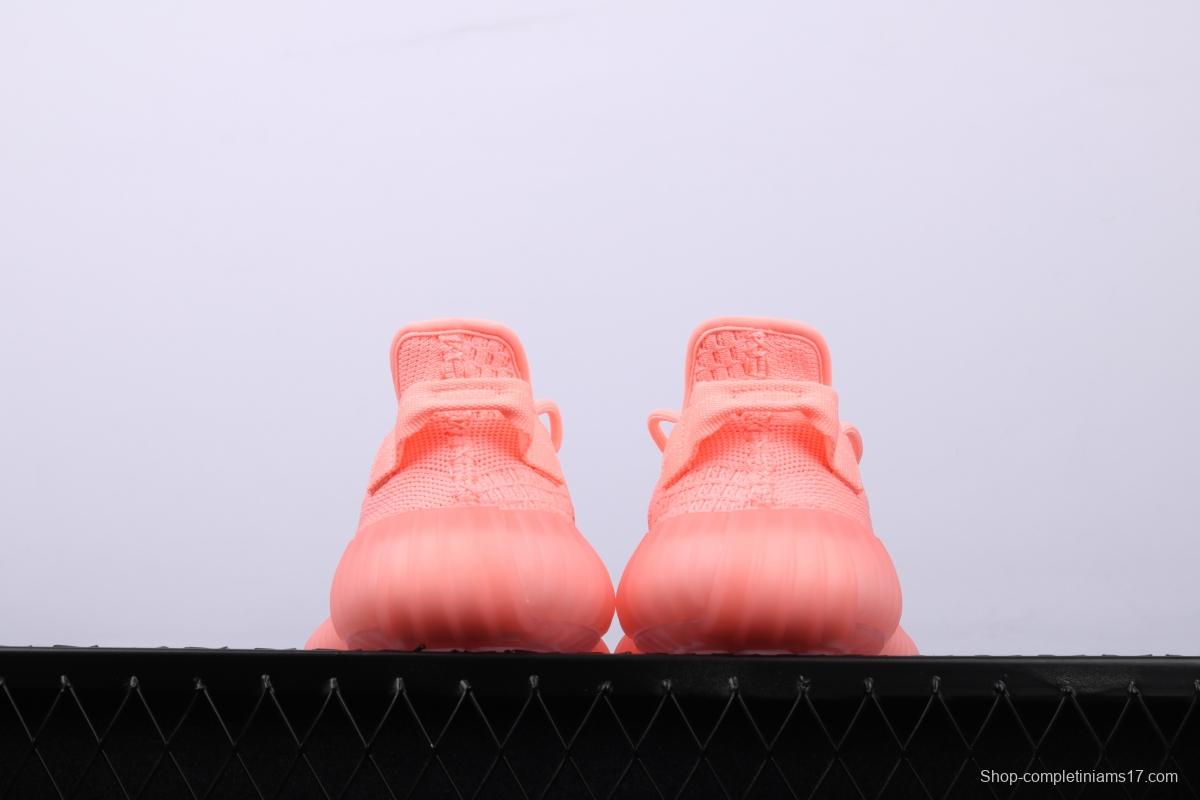 Adidas Yeezy 350 Boost V2 EG7498 Darth Coconut 350 second generation pink hollowed-out silk color matching