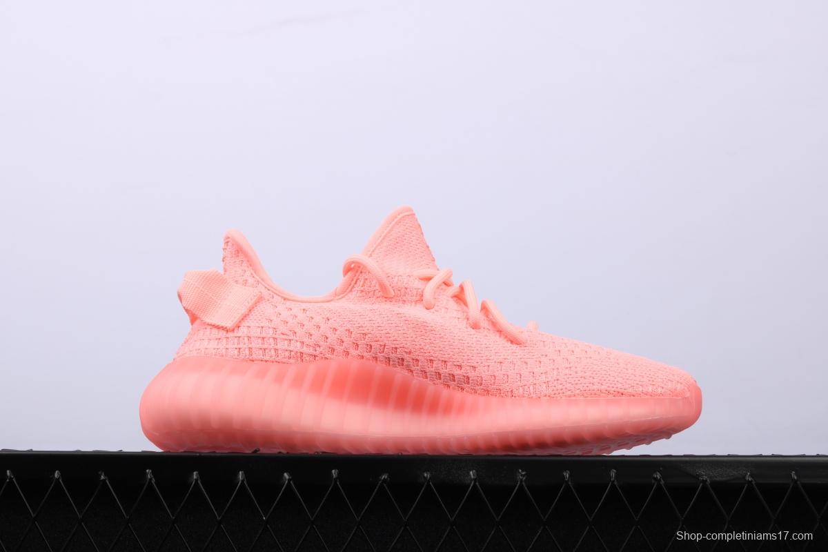 Adidas Yeezy 350 Boost V2 EG7498 Darth Coconut 350 second generation pink hollowed-out silk color matching