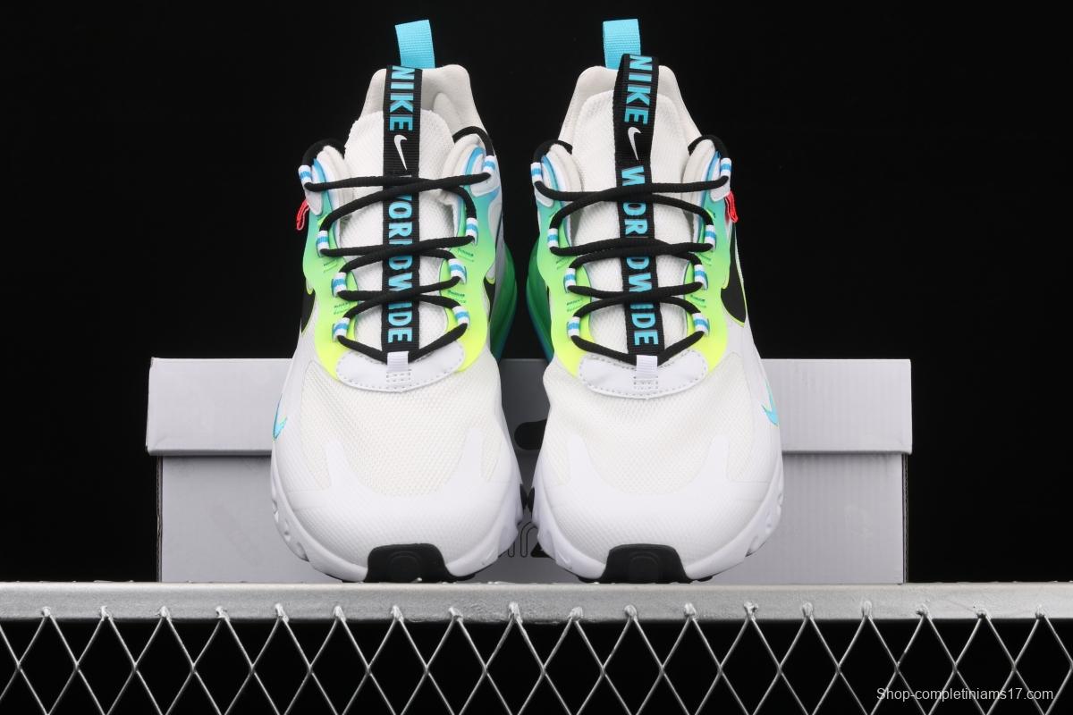 NIKE React Air Max 270Just Do It Takahashi Shield mesh series functional half-palm air cushion running shoes CK6457-100