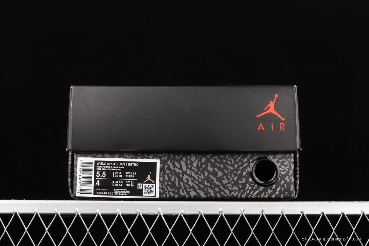 Air Jordan 3 Retro Rust PiNIKE AJ3 Joe 3 peach CK9246-600