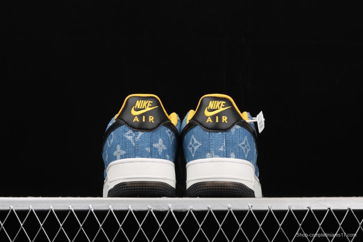 NIKE Air Force 1y07 Levitte denim series LV co-named leisure sports board shoes 315111-222,