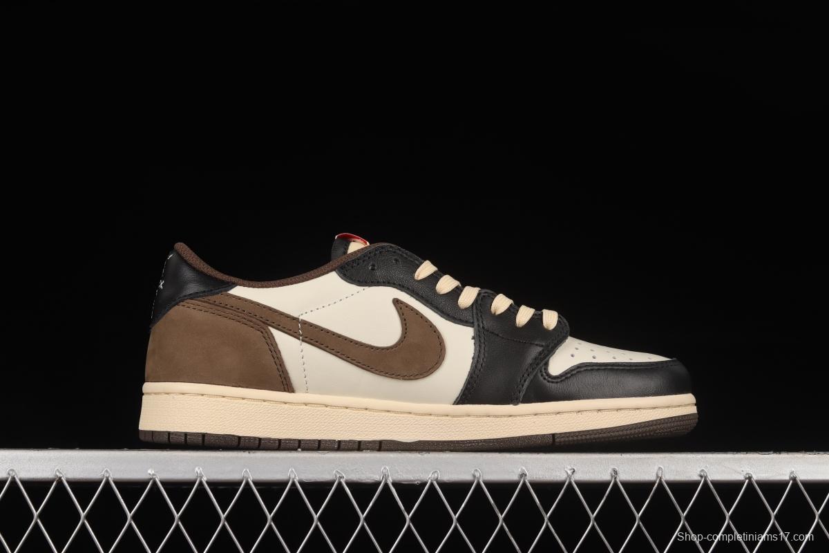 Travis Scott x Air Jordan 1 Low Dark Mocha Small Barb CQ4277-105