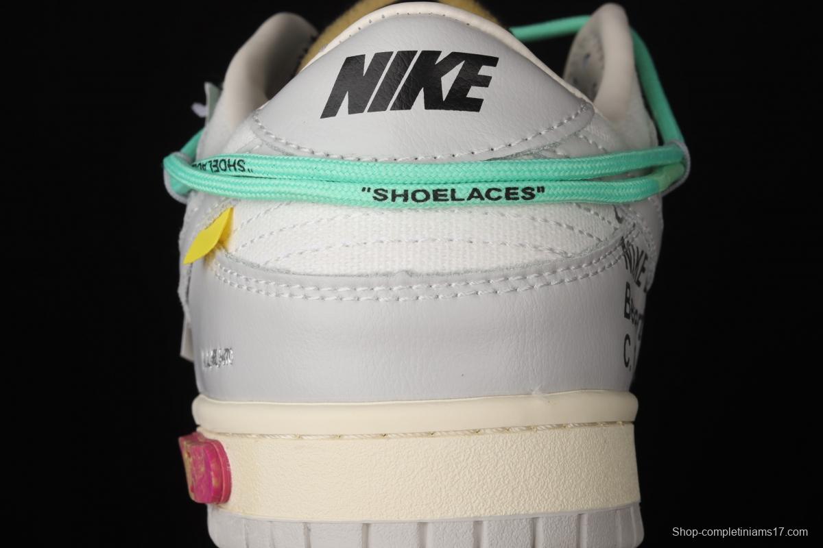 OFF-White x NIKE DUNK Low 04 of 50 OW Grey Leisure Sports Skateboard shoes DM1602-114
