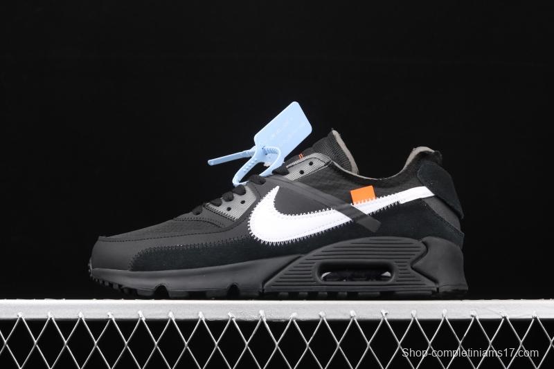 OFF-White x NIKE Air Max 90 OW joint limited edition classic air cushion running shoes AA7293-001