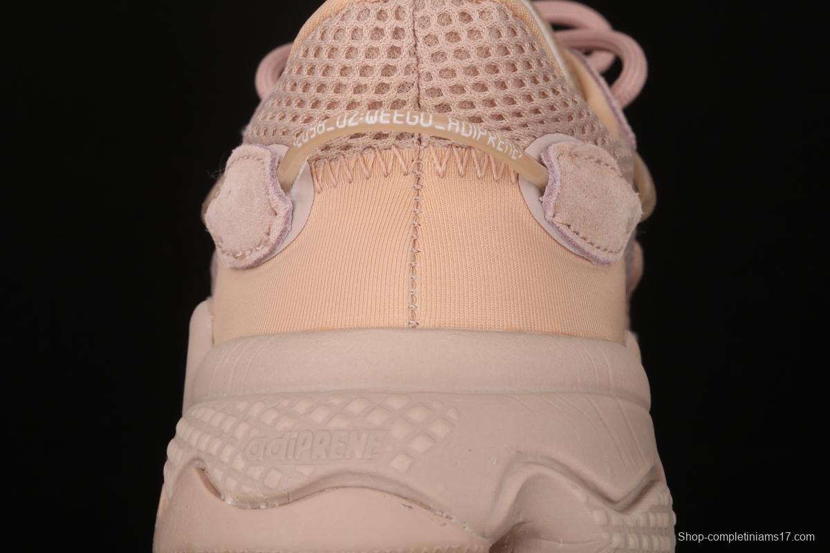 Adidas Originals Ozweego W FY2024 Darth clover retro 3M reflective breathable running shoes