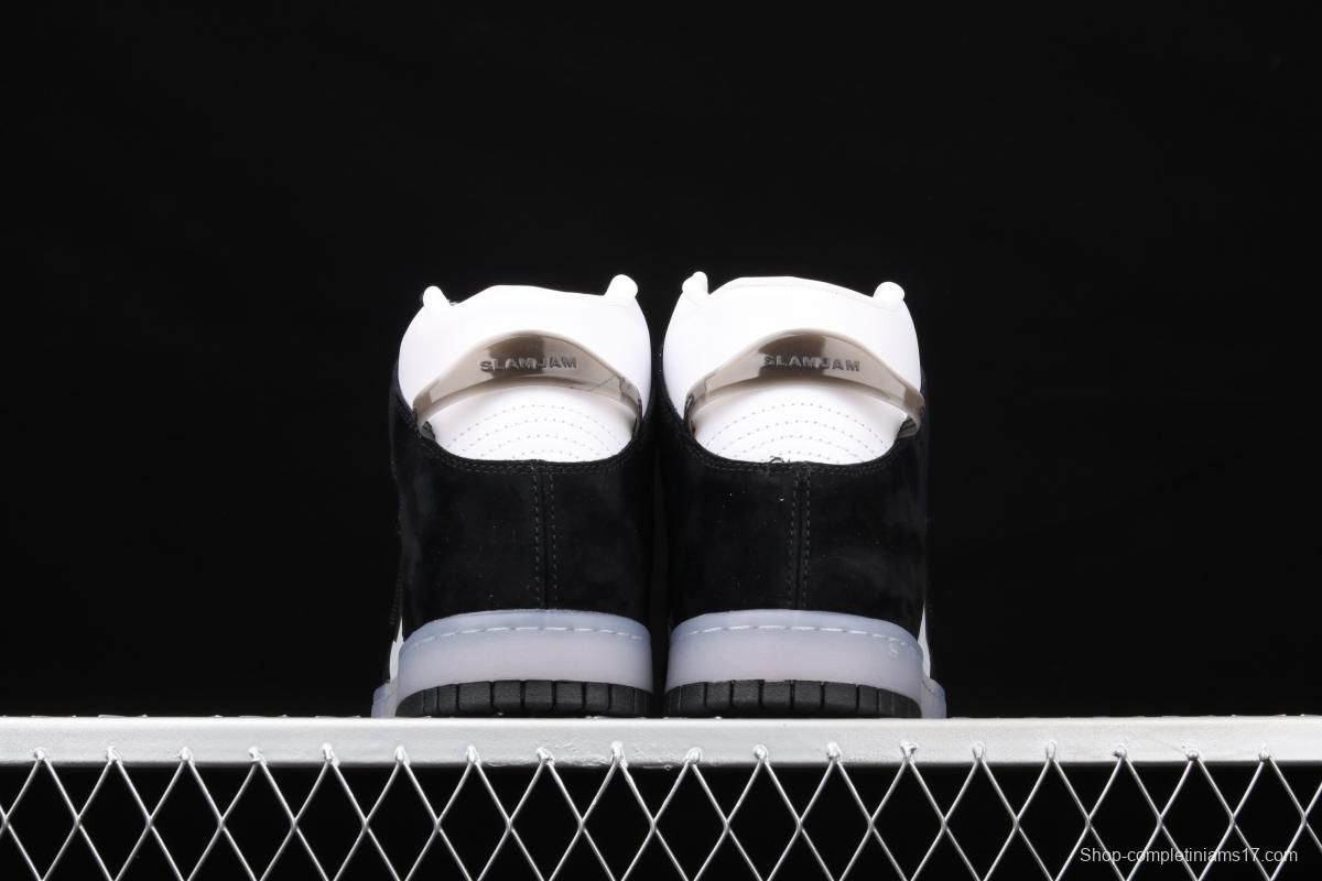 Slam Jam x NIKE DUNK High joint series full head leather high top leisure skateboard shoes DA1639-101,