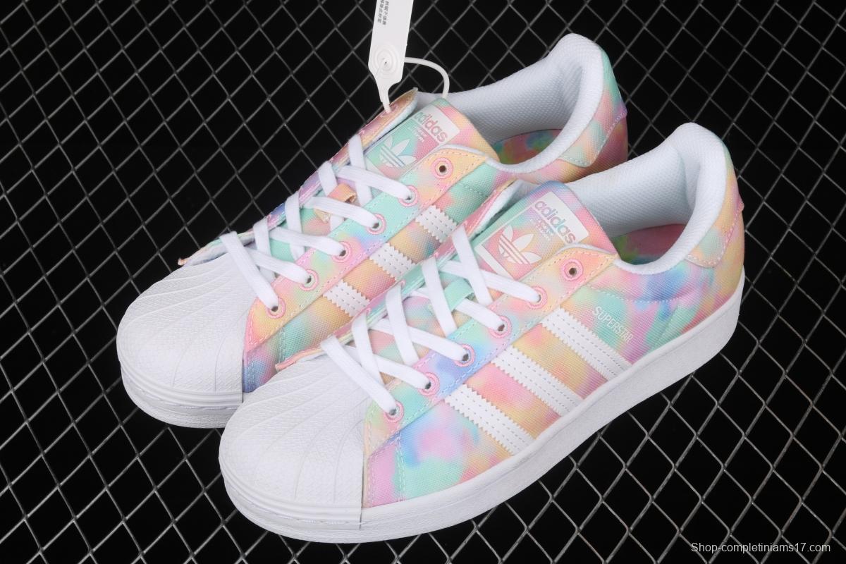 Adidas Superstar Originals Superstar FY1268 Rainbow 3D painted Shell head Classic Leisure Sports Board shoes