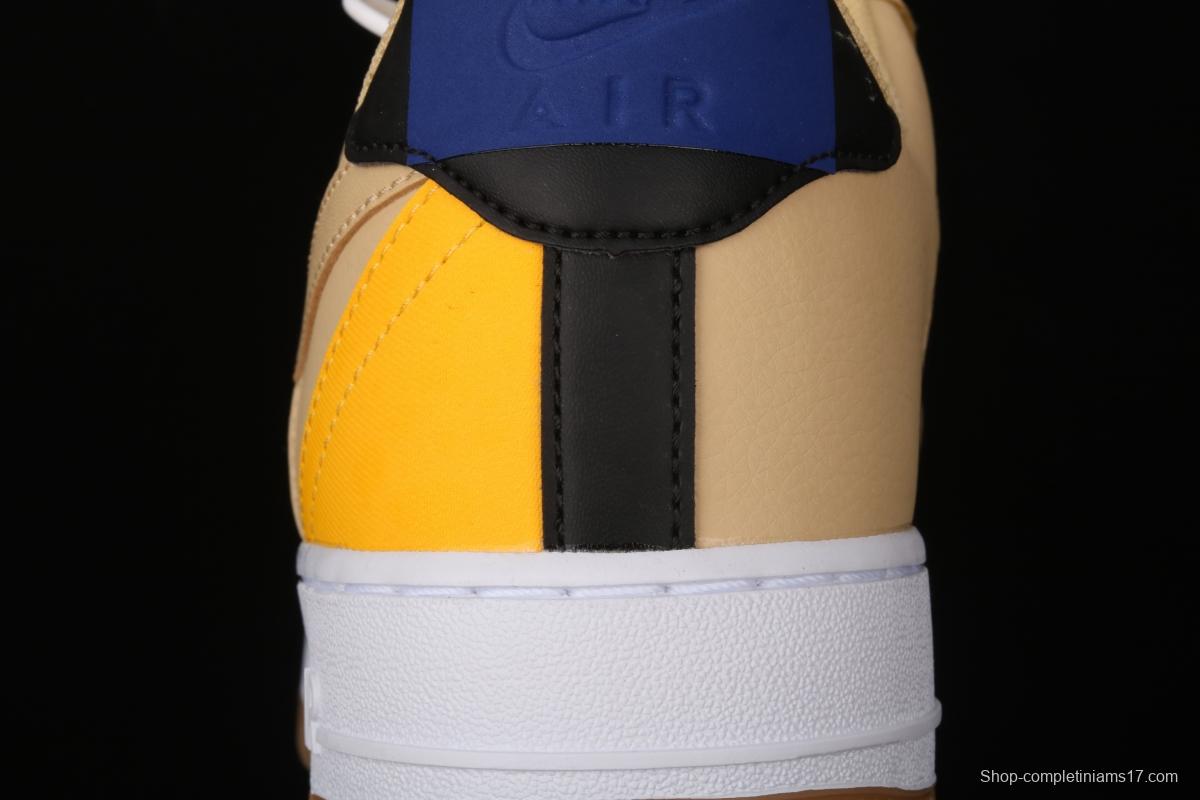 NIKE Air Force 1 Low NBA yellow and white raw rubber low-side leisure sports board shoes CT2298-200
