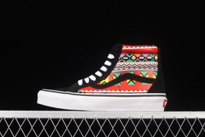 Vans Sk8-Hi Dx Moroccan style theme series high top leisure sports shoes VN0A38GFUQ1