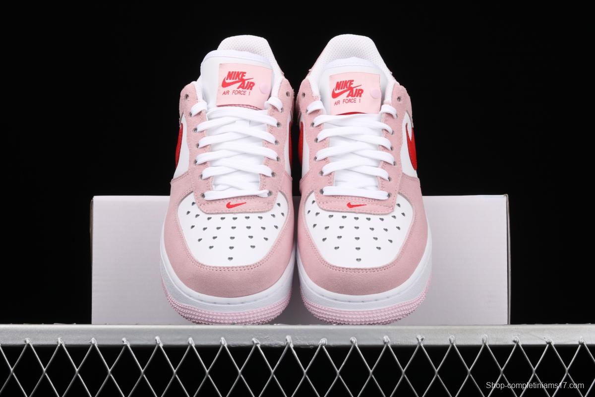 NIKE Air Force 11607 QS Pink Valentine's Day PEACEMINUSONE same style DD3384-600