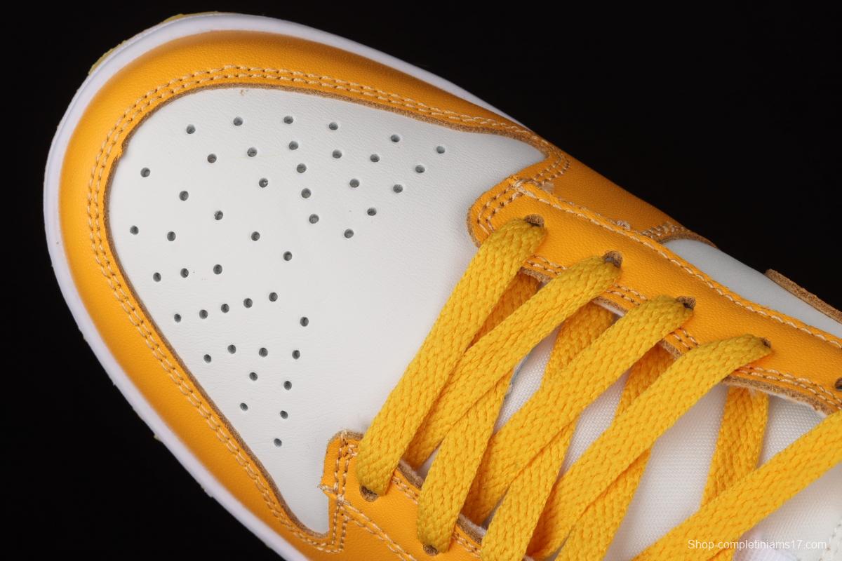 NIKE DUNK Low SB dunk series white and yellow color matching low-side leisure sports skateboard shoes DD1503-800