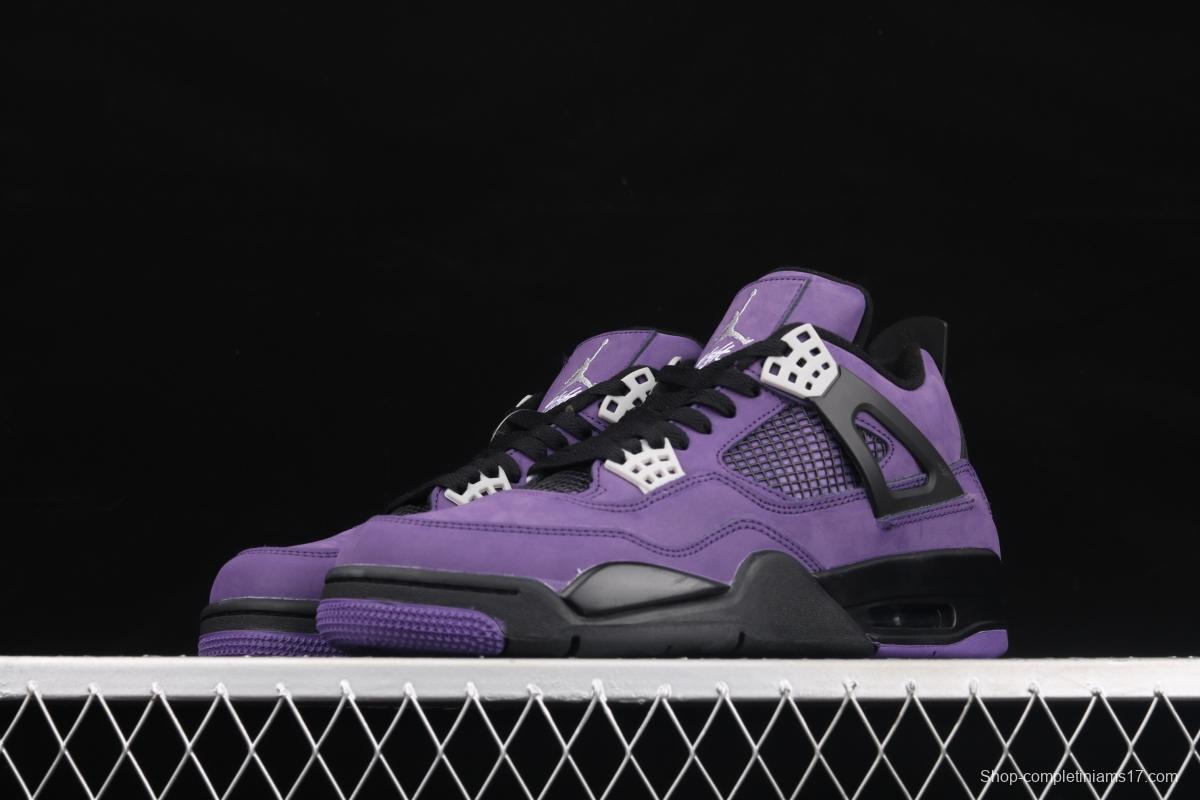 Air Jordan 4 Retro suede black purple 308497-408