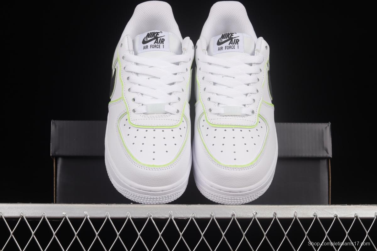 NIKE Air Force 1'07 Low Black and White Luminous Low Casual Sneakers CW2288-304