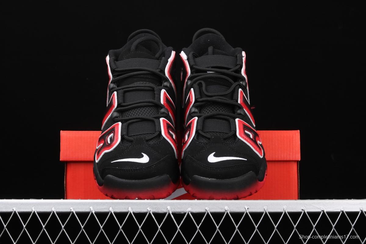 NIKE Air More Uptempo 96 QS Laser Crimson Pippen initial series classic high street leisure sports culture basketball shoes black lava gradual red and white CJ6129-001