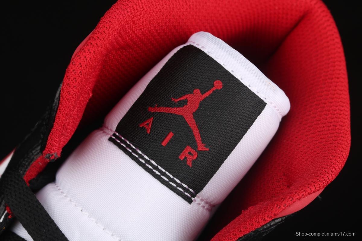 Air Jordan 1 Mid SE black, white and red 554724-122