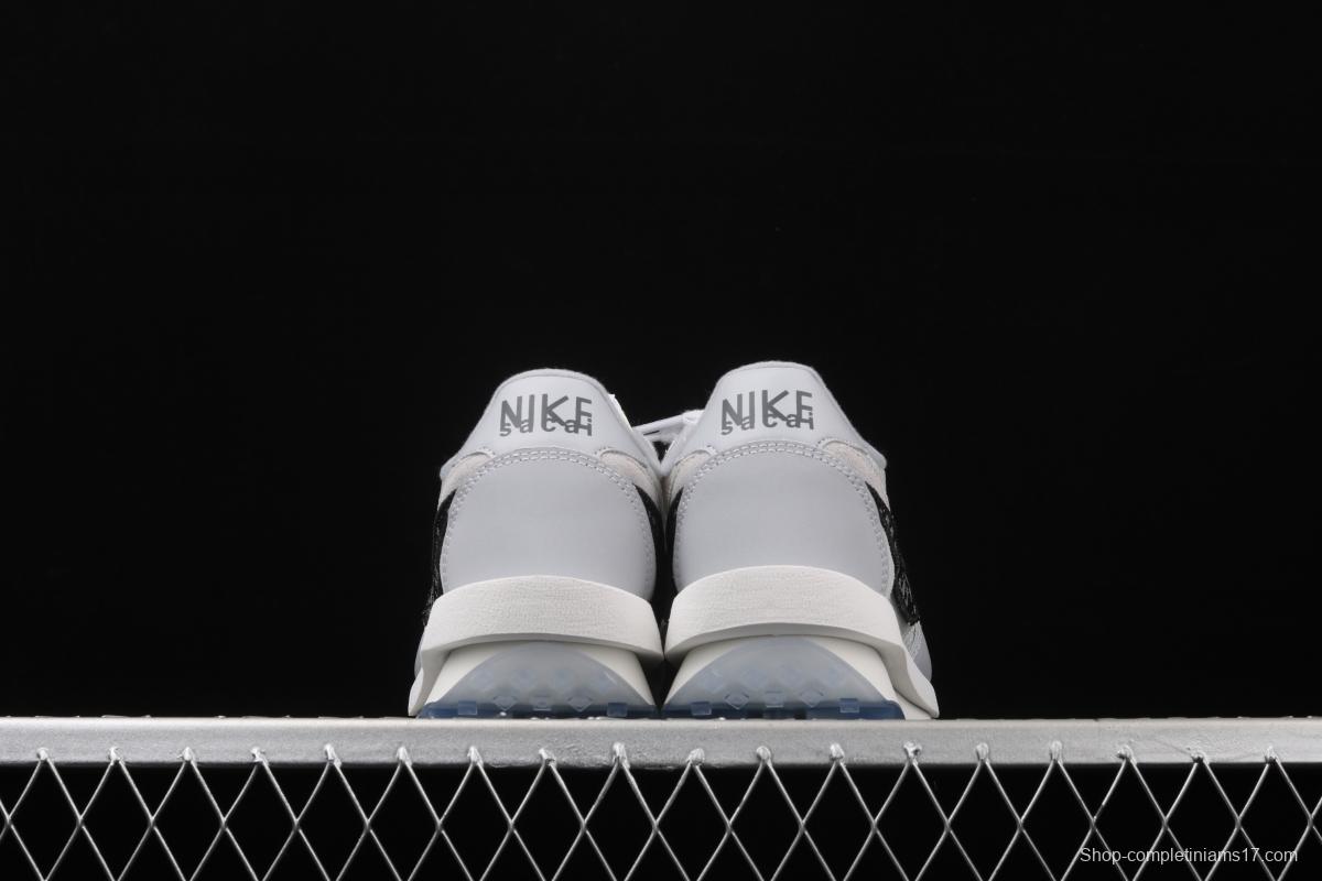 Dior x Sacai x NIKE LVD Waffle Daybreak co-signed catwalk style double hook Swoosh running shoes BV0073-068,