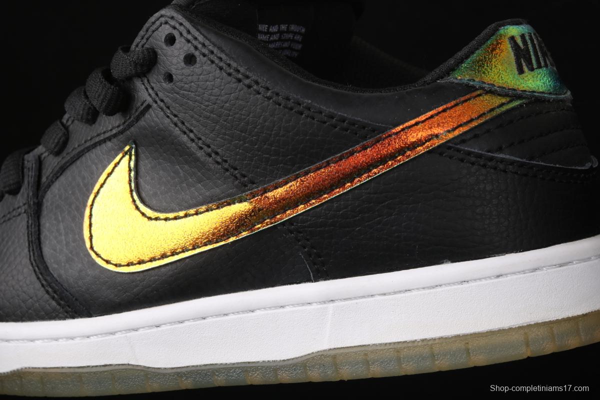 NIKE DUNK Low Pro SB Motorcycle Helmet chameleon gradual hook crystal bottom casual board shoes 304292-091