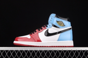 Air Jordan 1 Fearless Gao Bang red and blue lacquered leather CK5666-100