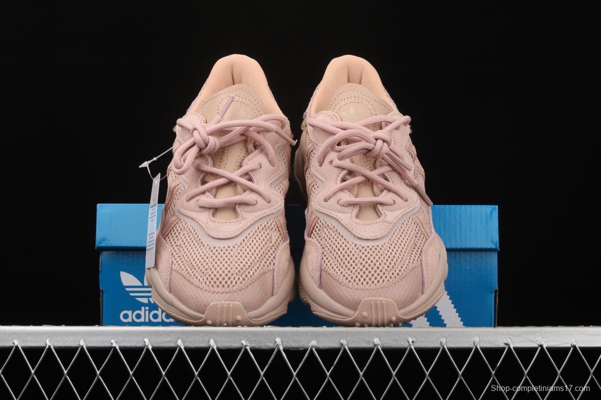 Adidas Originals Ozweego W FY2024 Darth clover retro 3M reflective breathable running shoes
