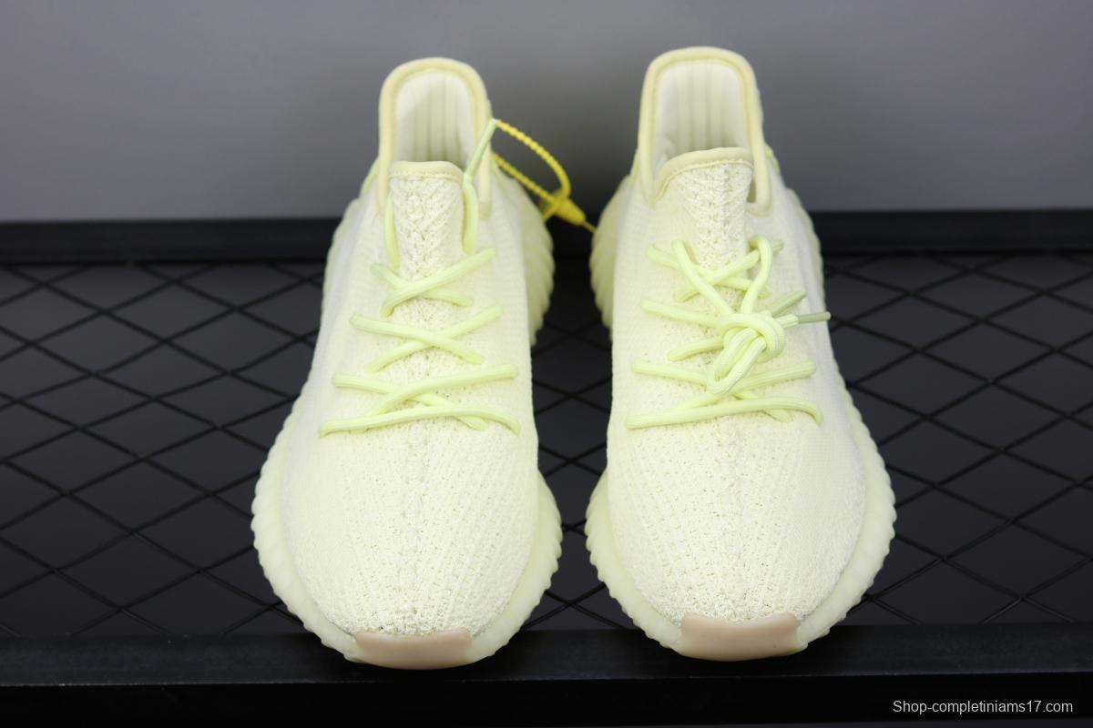 Adidas Yeezy 350V2 Real Boost Basf F36980 Darth Coconut 350 second generation light yellow original BASF popcorn