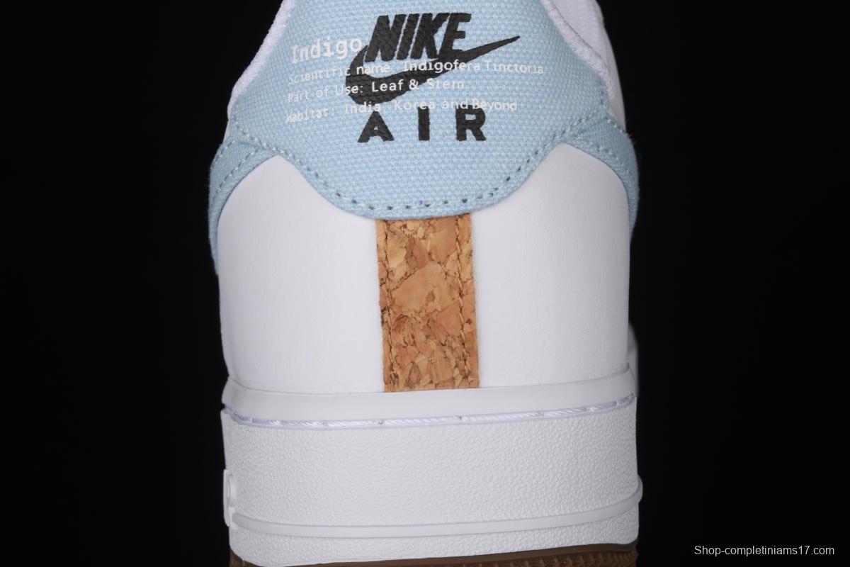 NIKE Air Force 1x07 canvas spliced low-top casual board shoes CZ0338-100