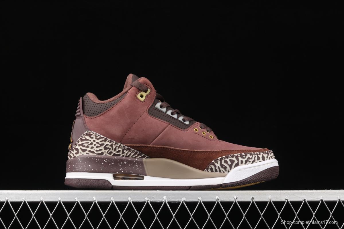 Air Jordan 3 SE Denim AJ3 Joe 3 barbed khaki brown basketball shoes 626988-018