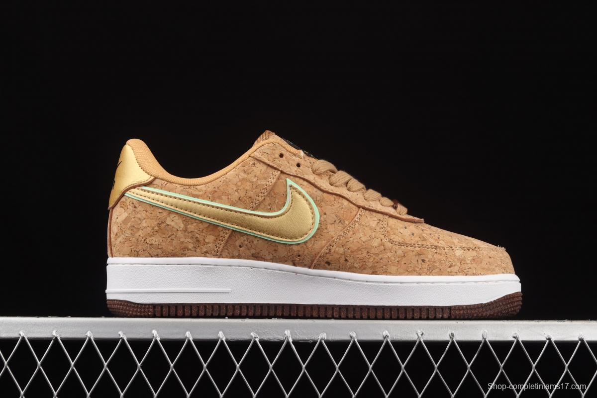 NIKE Air Force 1x07 Low cork color low-top casual board shoes CZ0338-200
