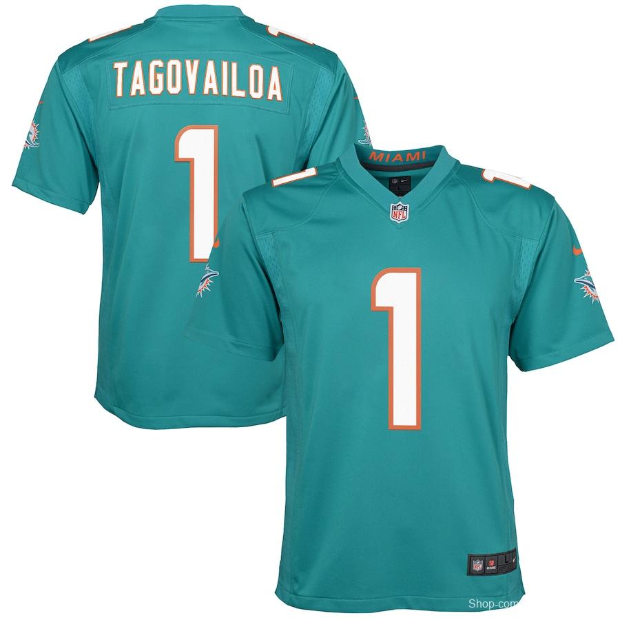 Youth Tua Tagovailoa Aqua 2020 Draft First Round Pick Player Limited Team Jersey