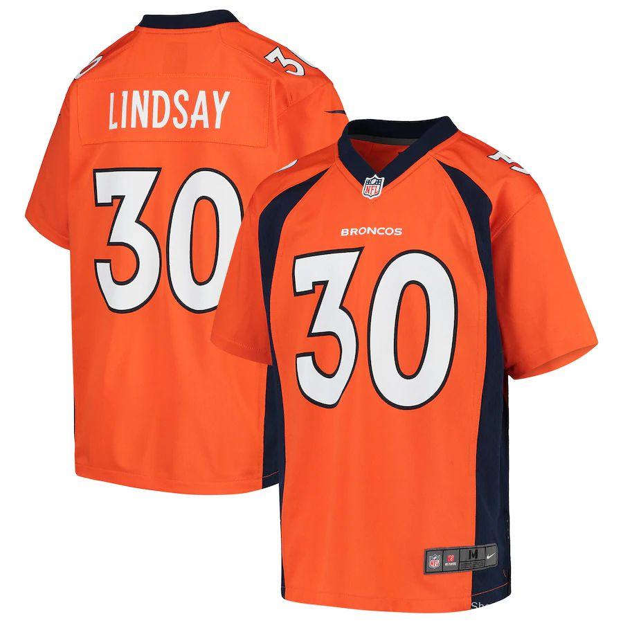 Youth Phillip Lindsay Player Limited Team Jersey - Orange