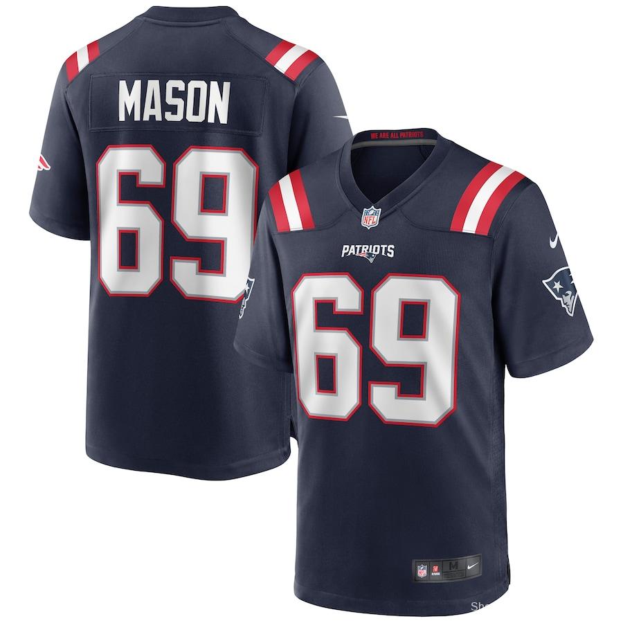 Men's Shaq Mason Navy Player Limited Team Jersey