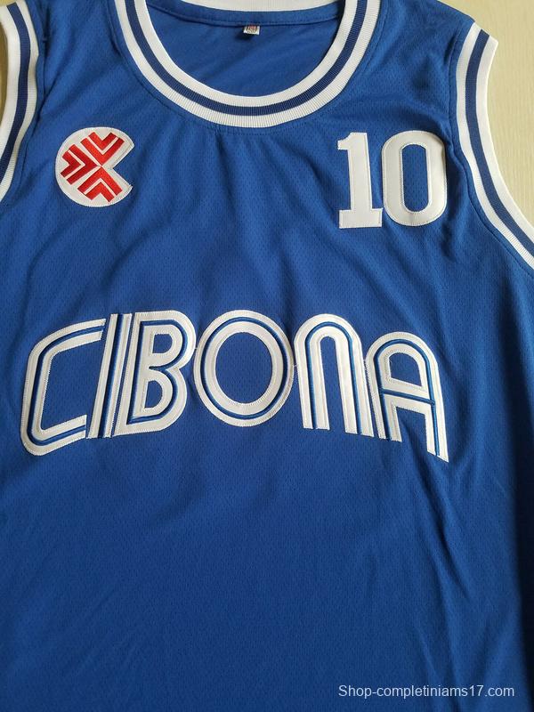 Drazen Petrovic 10 Cibona Zagreb Basketball Jersey