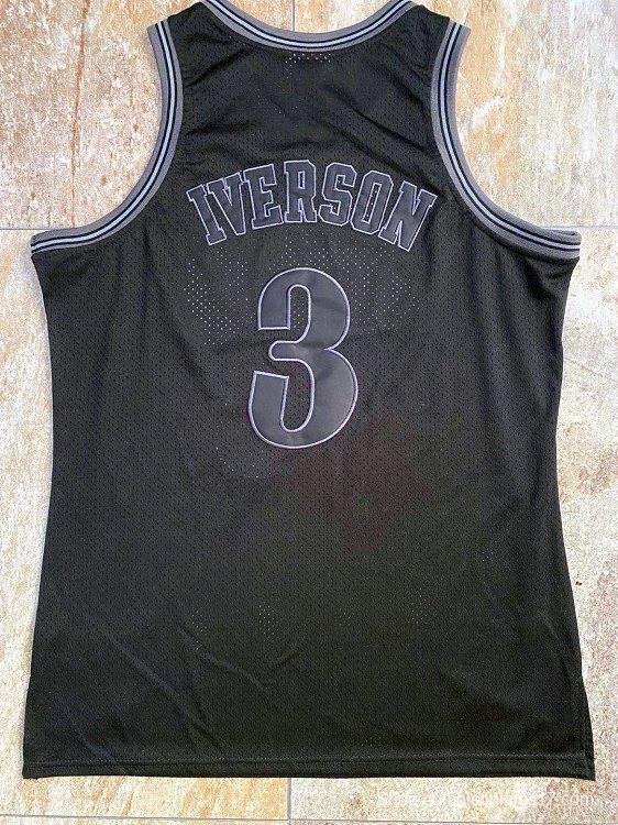 Men's Allen Iverson Black Retro Classic Team Jersey