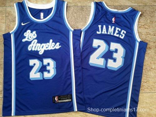 Men's LeBron James Blue Retro Classic Team Jersey