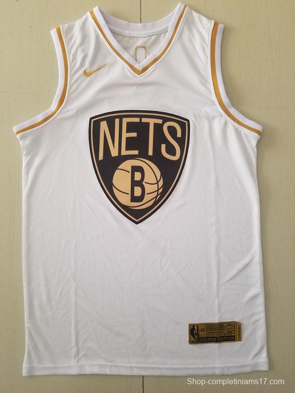 Kyrie Irving 11 White Golden Edition Jersey