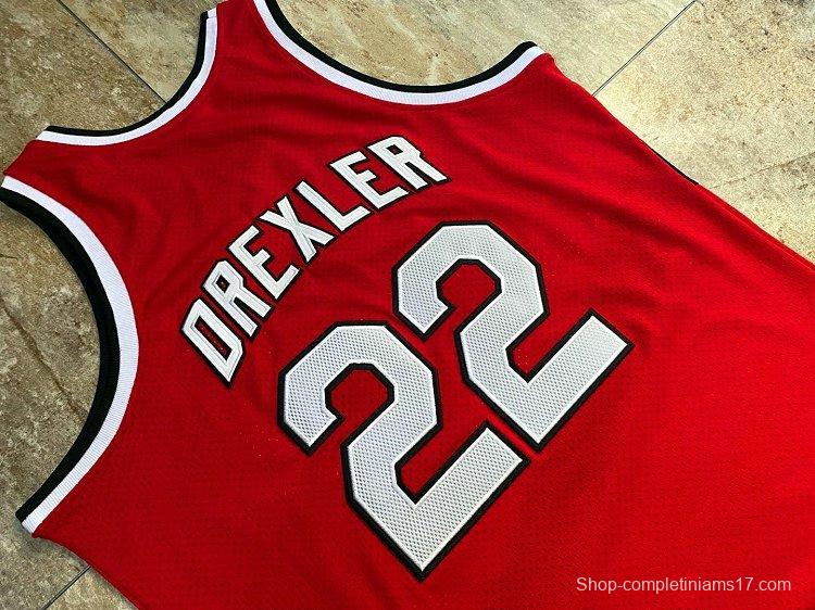 Men's Clyde Drexler Red Retro Classic Team Jersey