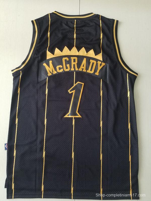 Tracy McGrady 1 1998-99 Throwback Classics Black Golden Edition Jersey